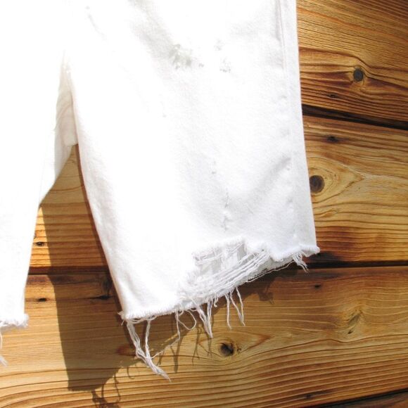 GRLFRND SAMPLE Marjan Distressed Bermuda Denim Jean Shorts - Picture 6 of 11